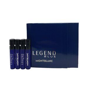 4X Mont Blanc Legend Blue Eau de Parfum EDP Sample Spray .04oz/1.2ml Each
